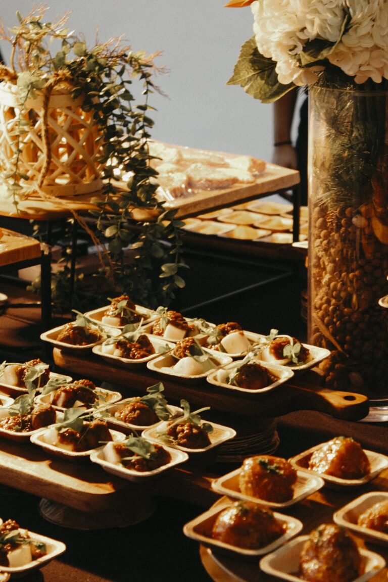 Live station setup by four seasons catering