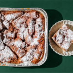 Baked Croissant Bread Pudding with Vanilla Custard