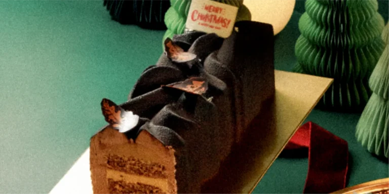Tropical Banana Chocolate Log Cake