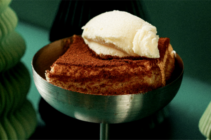 Tiramisu with Vanilla Bean Ice Cream