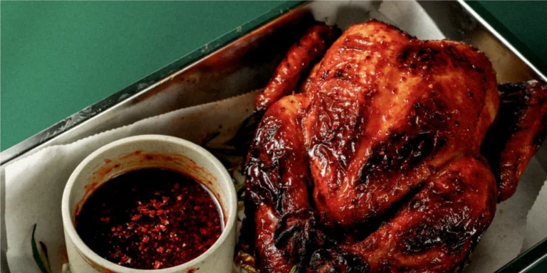 Whole Roast Chicken with Hot Honey Glaze