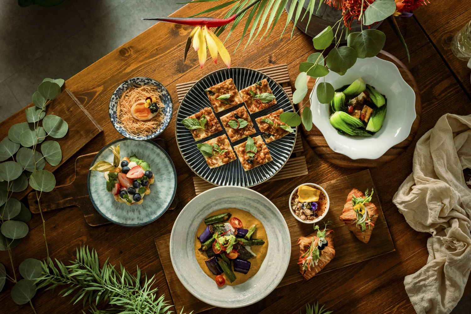 Four Seasons Catering Farm-to-Table buffet made with fresh Singapore produce
