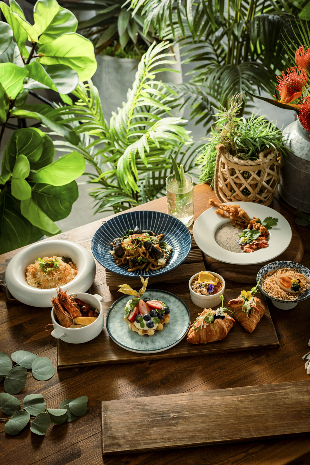 Farm-to-Table dishes cooked with local greens